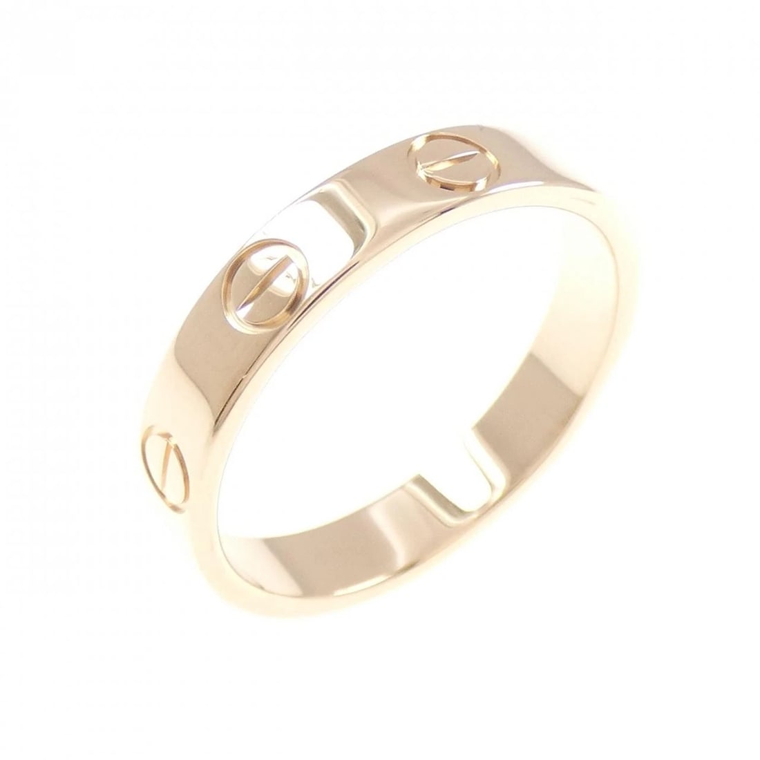 CARTIER MINI LOVE RING: Cartier Mini Love Ring Brand: CARTIER Type/Style: Cartier Ring Material: 750 Pink Gold, Color: Pink Gold Size: US 5 3/4 Accessories: None Accessories Notice: When purchasing pre-owned goods, please