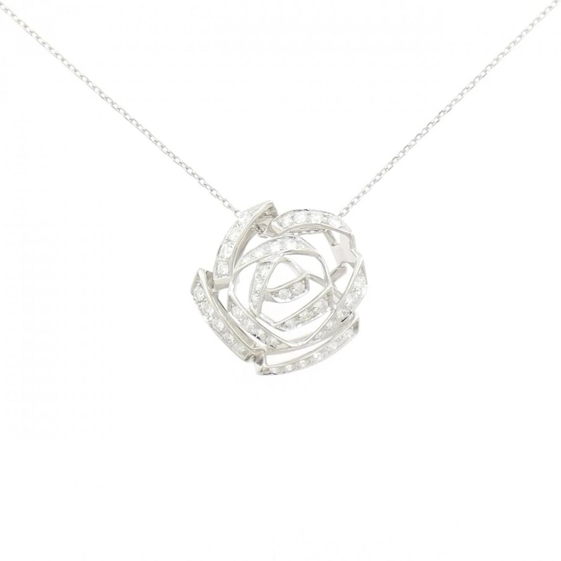 TASAKI RIBBON ROSE NECKLACE: TASAKI Ribbon Rose Necklace Brand: TASAKI Type/Style: Tasaki Necklace Material: 750White Gold, Main Stone Natural Color: White Gold Size: Length 50cm Actual Size Pendant Length approx. x width