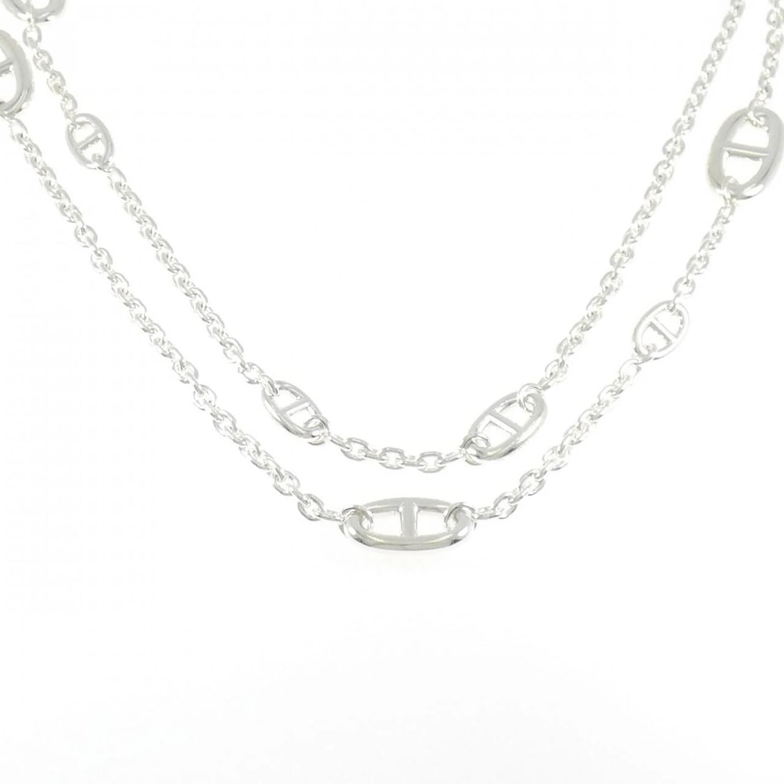 HERMES FARANDOLE NECKLACE: Hermes Farandole Necklace Brand: HERMES Type/Style: Hermes Necklace Material: 925Silver, Color: Silver Size: 117cm Actual Size Diameteraround: 14.0mm Chain maximum width approx.: 4.0mm Accessories: