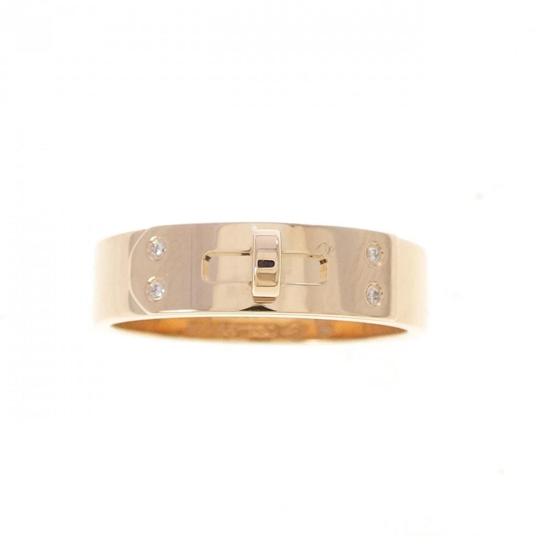 HERMES KELLY RING: Hermes Kelly Ring Brand: HERMES Type/Style: Hermes Ring Material: 750 Pink Gold, Main Stone Natural Color: Pink Gold Size: US 7 1/4 Accessories: None Accessories Notice: When purchasing pre-owned