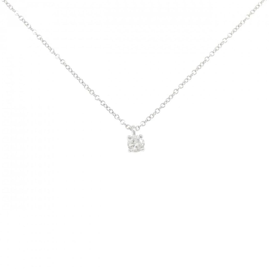 TIFFANY&CO. SOLITAIRE NECKLACE: TIFFANY&Co. Solitaire Necklace Brand: TIFFANY&Co. Type/Style: TIFFANY&Co. Necklace Material: Platinum950, Main Stone Natural Color: Platinum Size: Lenght 41cm Actual Size Pendant Length approx. x