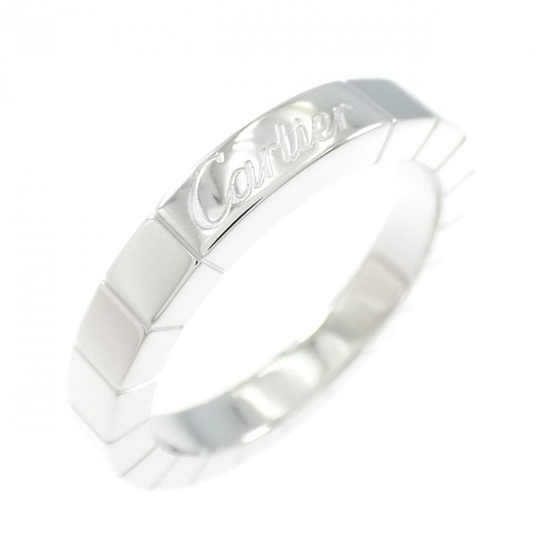 CARTIER LANIER RING: Cartier Lanier Ring Brand: CARTIER Type/Style: Cartier ring Material: 750 white gold, Color: white gold Size: US 5.5 Accessories: None Accessories Notice: When purchasing pre-owned goods,