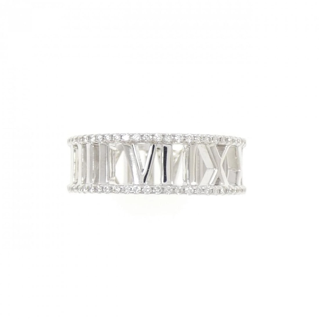 TIFFANY&CO. ATLAS RING: TIFFANY&Co. Atlas Ring Brand: TIFFANY&Co. Type/Style: TIFFANY & Co. Ring Material: 750 white gold, Main Stone Natural Color: white gold Size: US 7 Accessories: None Accessories Notice: Whe