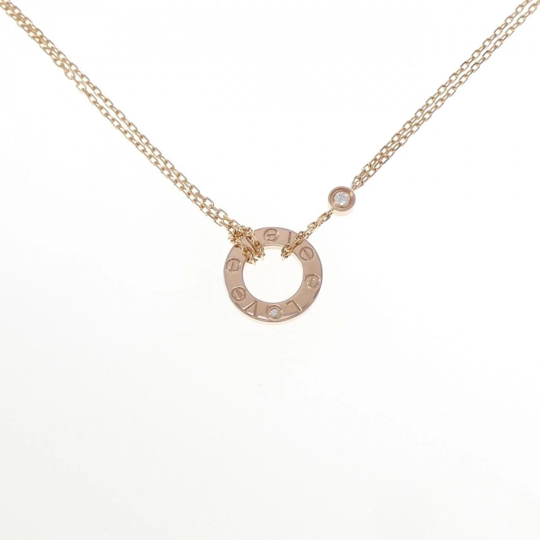 CARTIER LOVE NECKLACE: Cartier Love Necklace Brand: CARTIER Type/Style: Cartier Necklace Material: 750 Pink Gold, Main Stone Natural Color: Pink Gold Size: Lenght 38?41cm Actual Size Diameteraround: 13.0mm Chain maximum