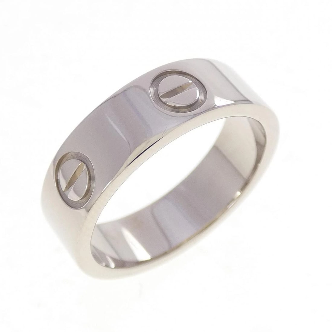 CARTIER LOVE RING: Cartier Love Ring Brand: CARTIER Type/Style: Cartier Ring Material: 750 white gold, Color: White gold Size: US 6 Accessories: None Accessories Notice: When purchasing pre-owned goods, please refer to