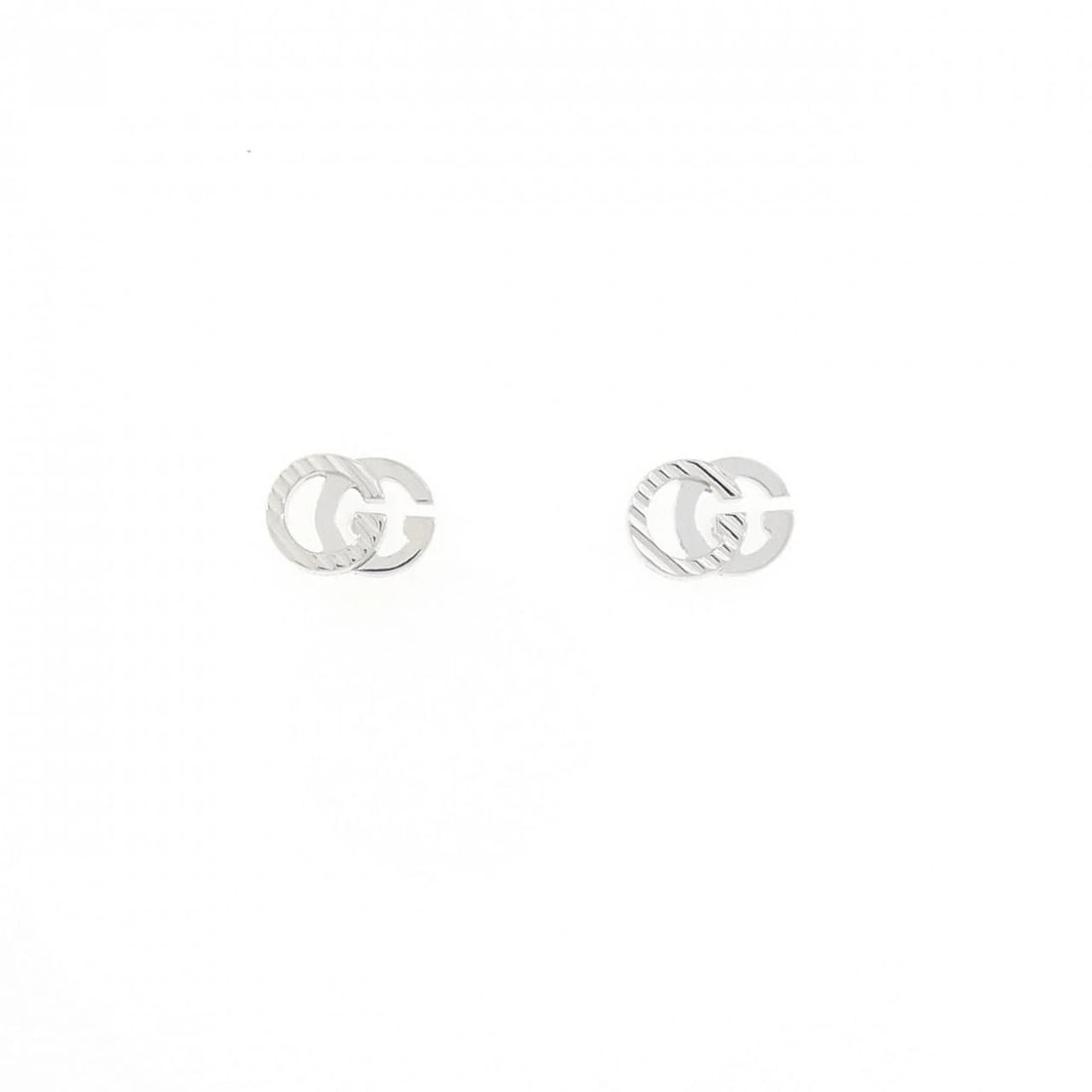 GUCCI GG RUNNING PIERCE: Gucci GG Running Pierce Brand: GUCCI Type/Style: Gucci Pierce/Earring Material: 750White Gold, Color: White Gold Size: Actual Size Approx. height x width: 4.9mm x 6.9mm Accessories: None Accessories