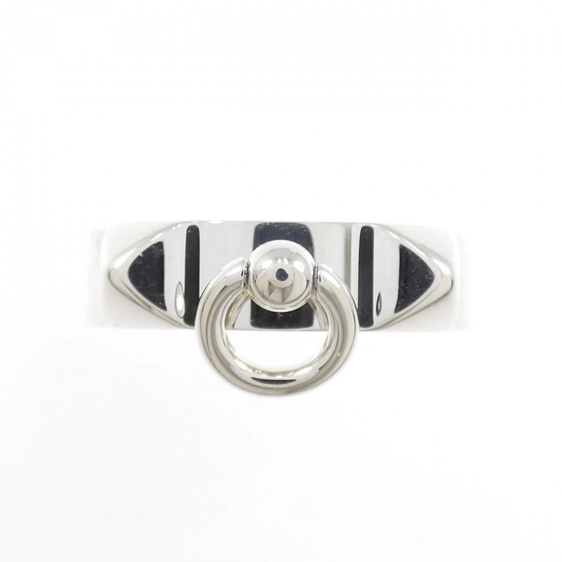 HERMES COLLIER DE CHIEN RING: Hermes Collier de Chien Ring Brand: HERMES Type/Style: Hermes Ring Material: 925Silver, Color: Silver Size: US 5 3/4 Accessories: None Accessories Notice: When purchasing pre-owned goods, please