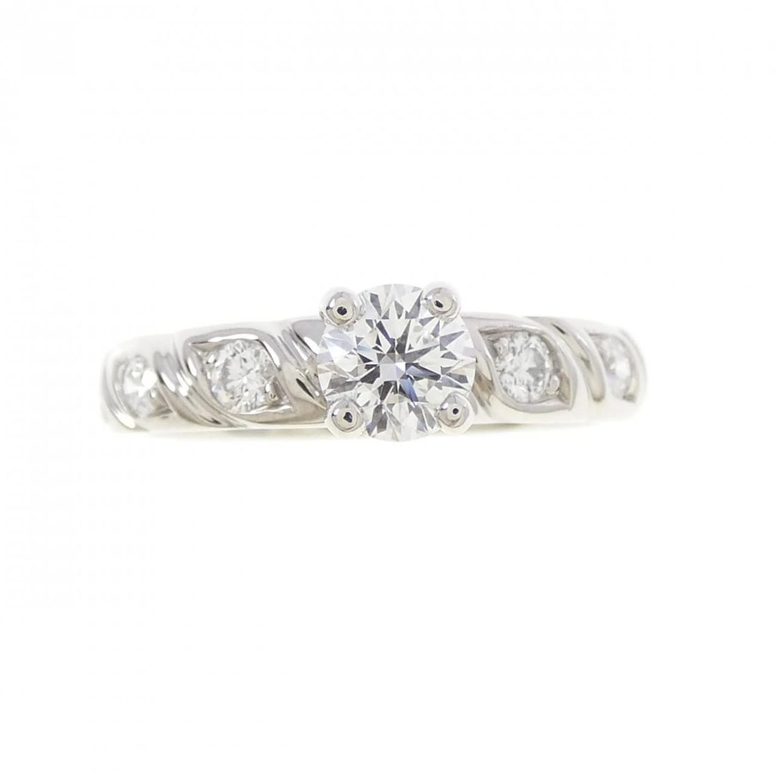 CHAUMET TORSADE MULTISTONE RING: Chaumet Torsade Multistone Ring Brand: Chaumet Type/Style: Chaumet Ring Material: Platinum950, Main Stone Natural Color: Silver Size: US 4 1/2 Accessories: None Accessories Notice: When pu