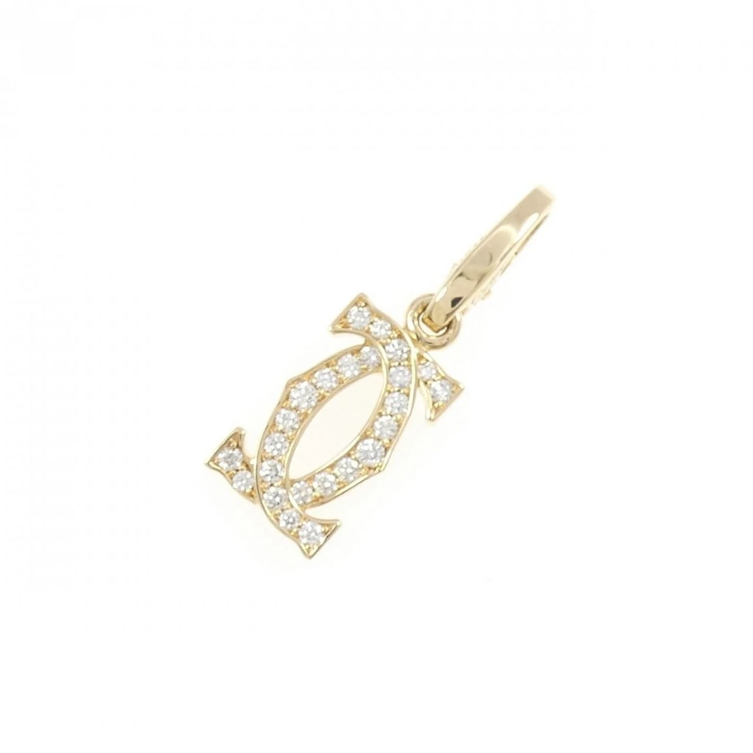 CARTIER 2C CHARM: Cartier 2C Charm Brand: CARTIER Type/Style: Cartier Pendant/Brooch Material: 750 yellow gold, Main Stone Natural Color: yellow gold Size: Actual Size Approximate dimensions (height x width): 25.0? x