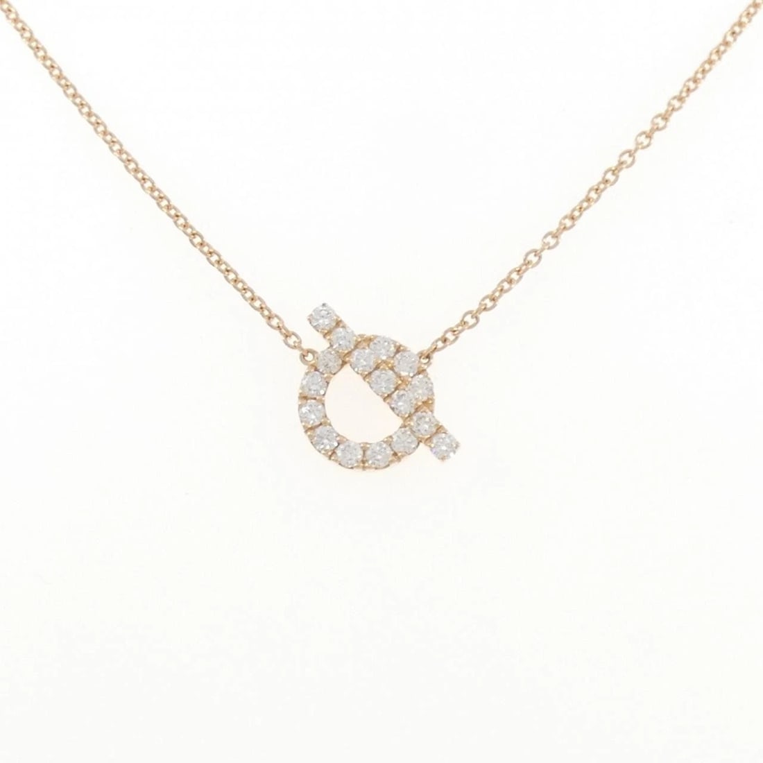 HERMES FINESSE NECKLACE: Hermes Finesse Necklace Brand: HERMES Type/Style: Hermes Necklace Material: 750 Pink Gold, Main Stone Natural Color: Pink Gold Size: Length 39?41cm Actual Size Pendant Length approx. x width approx.: