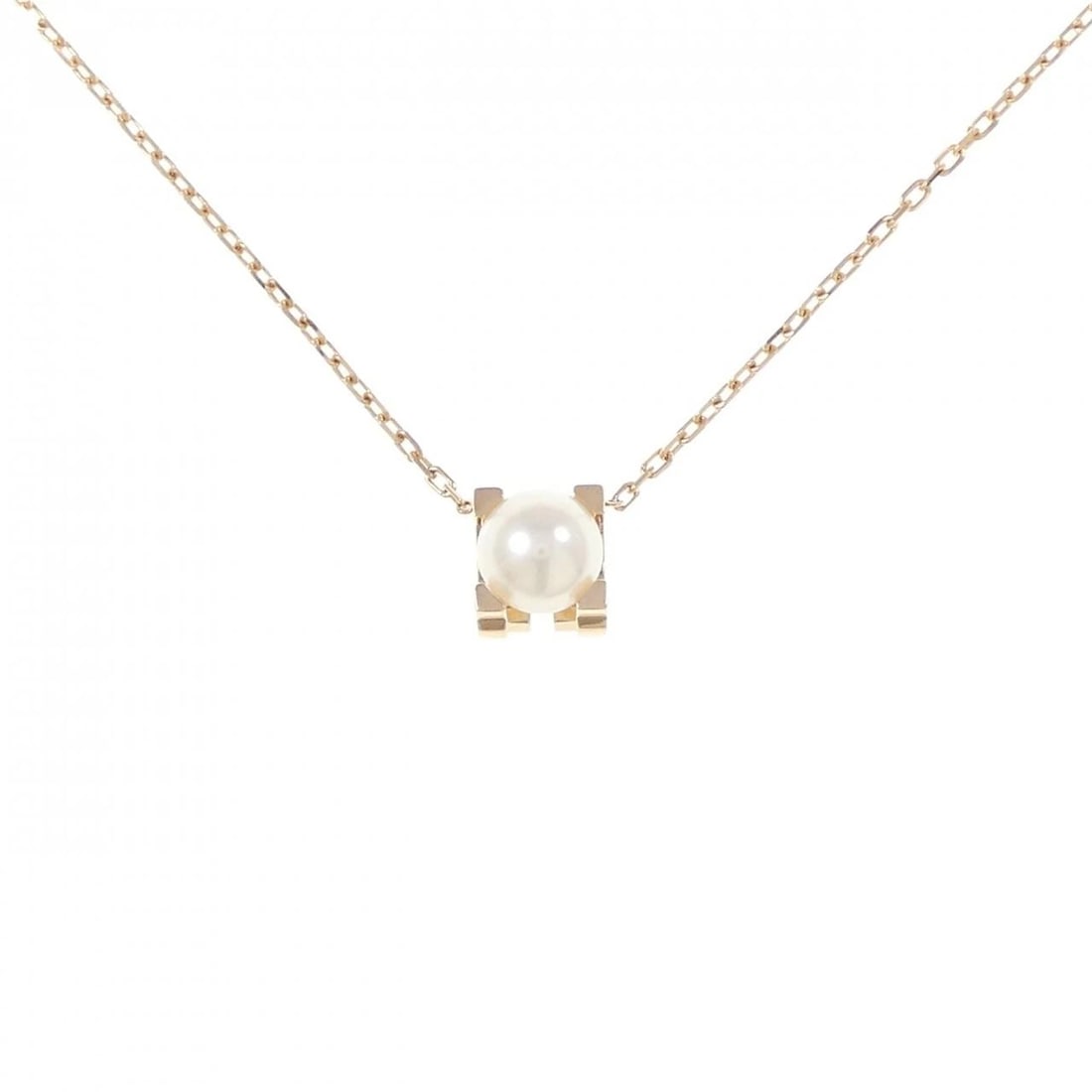 CARTIER C DE CARTIER NECKLACE: Cartier C de Cartier Necklace Brand: CARTIER Type/Style: Cartier Necklace Material: 750 Pink Gold, Main Stone Akoya Pearl Color: Pink Gold Size: Length 38?41cm Actual Size Pendant Length approx. x