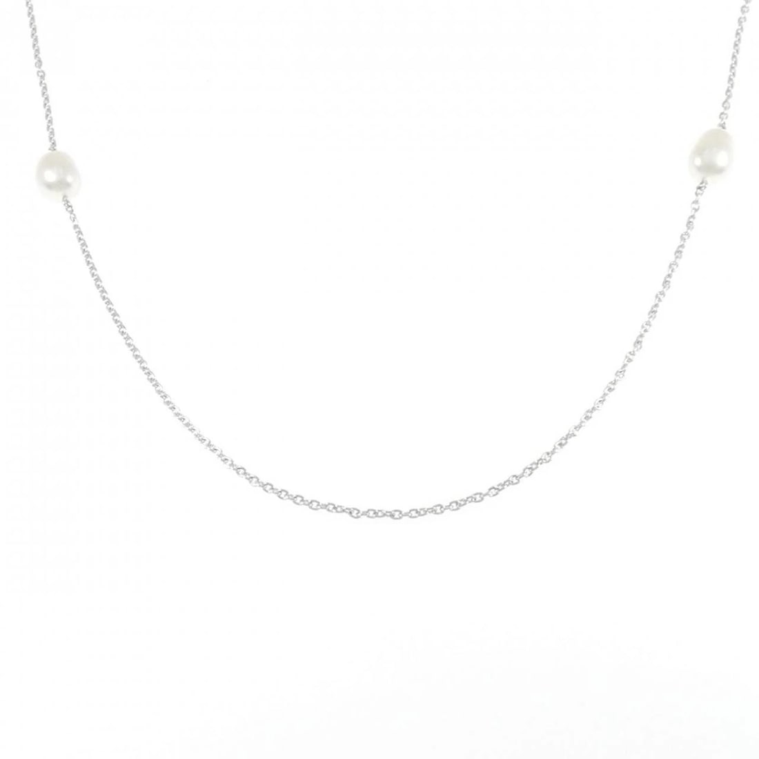 MIKIMOTO WHITE BUTTERFLY PEARL NECKLACE: Mikimoto White Butterfly Pearl Necklace Brand: MIKIMOTO Type/Style: Mikimoto Necklace Material: K18 white gold, Main Stone White Butterfly Pearl Color: White Gold Size: Length 60cm Actual Size Max