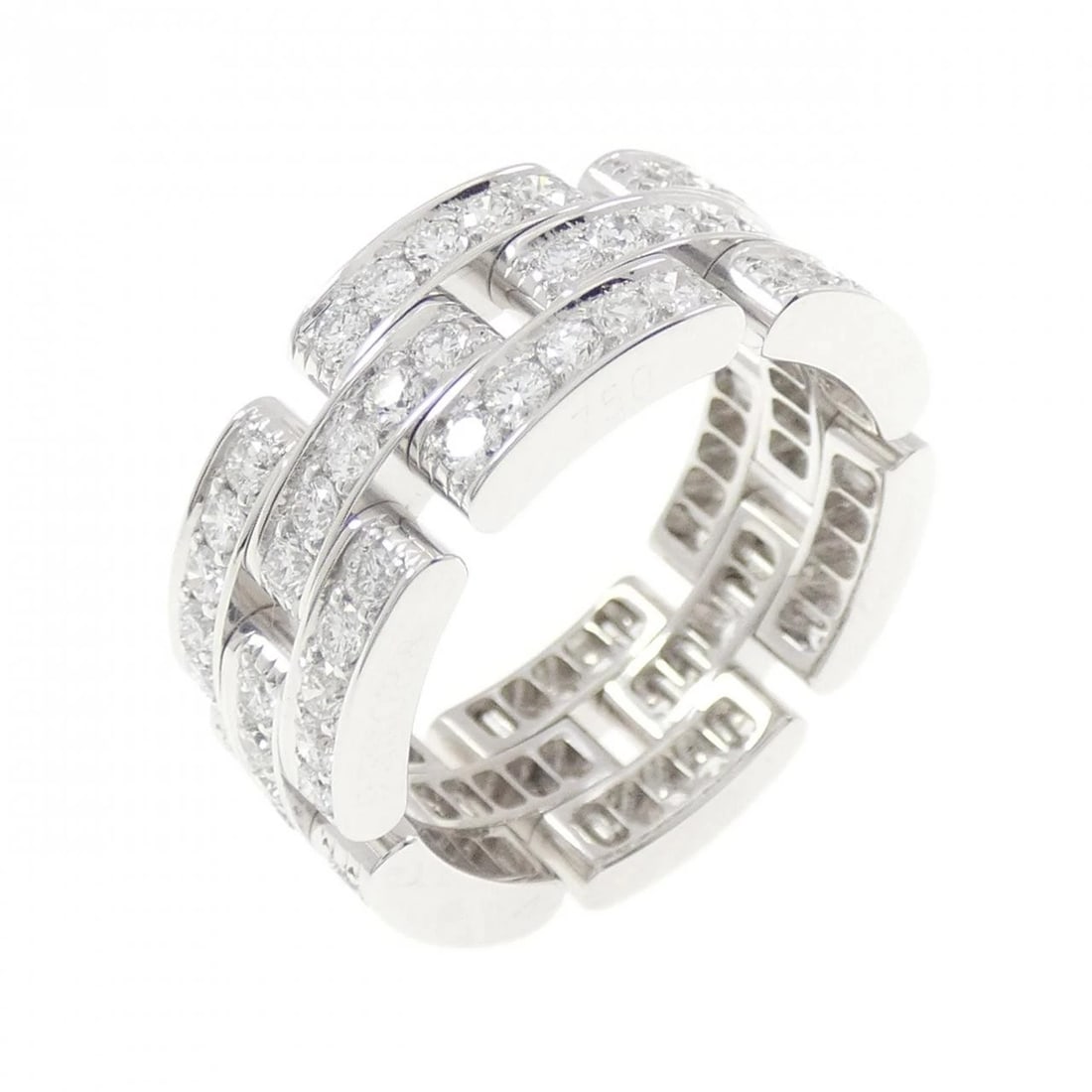 CARTIER MAILLON PANTHERE FULL DIAMOND RING: Cartier Maillon Panthere Full Diamond Ring Brand: CARTIER Type/Style: Cartier Ring Material: 750 white gold, Main Stone natural Color: White Gold Size: US 6 Accessories: None Accessories N