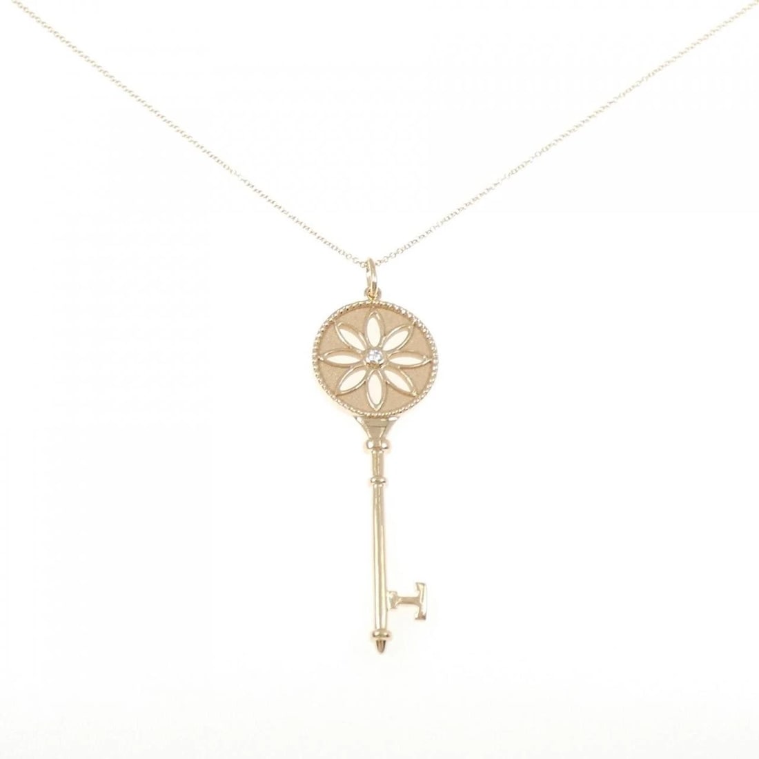 TIFFANY&CO. DAISY KEY NECKLACE: TIFFANY&Co. Daisy Key Necklace Brand: TIFFANY&Co. Type/Style: TIFFANY&Co. Necklace Material: 750 Pink Gold, Main Stone natural Color: pink gold Size: Length 46cm Actual Size Pendant Length approx. x