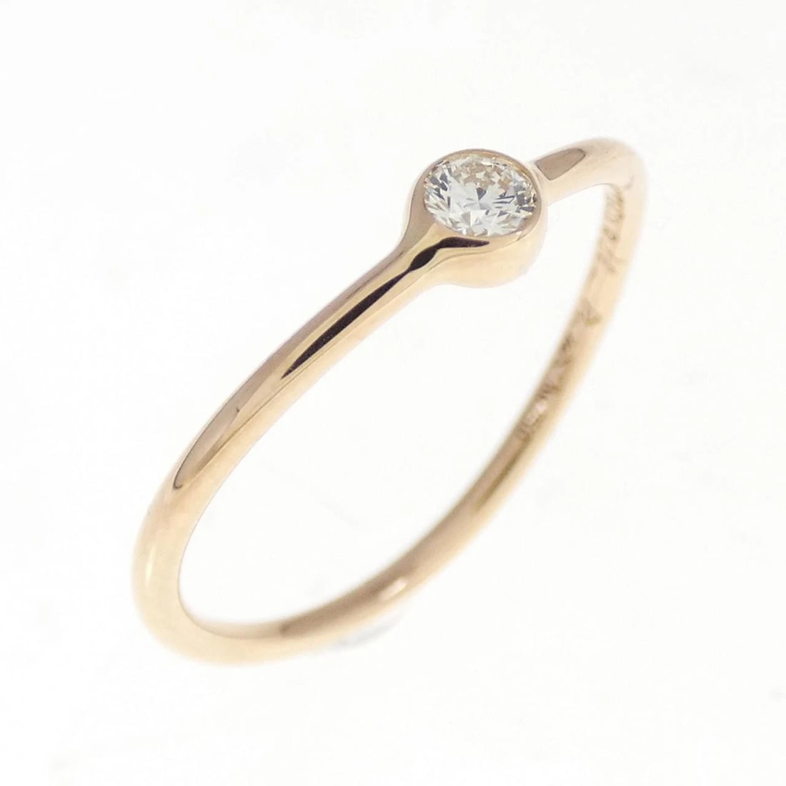 TIFFANY & CO. WAVE SINGLE ROW RING: TIFFANY & Co. Wave Single Row Ring Brand: TIFFANY&Co. Type/Style: TIFFANY & Co. Ring Material: 750 Pink Gold, Main Stone NATURAL Color: PINK GOLD Size: US 4 3/4 Accessories: None Accessories Notice: