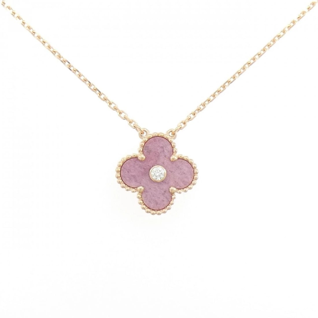 VAN CLEEF & ARPELS ALHAMBRA NECKLACE: Van Cleef & Arpels Alhambra Necklace Brand: Van Cleef & Arpels Type/Style: Van Cleef & Arpels Necklace Material: 750 Pink Gold, Main Stone London Color: pink gold Size: Length 37?42cm Actual Size