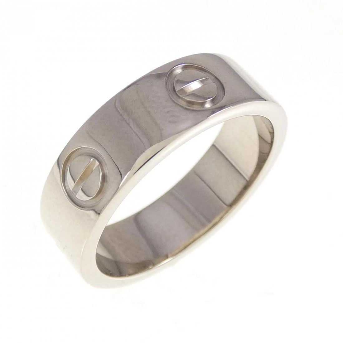CARTIER LOVE RING: Cartier Love Ring Brand: CARTIER Type/Style: Cartier ring Material: 750 white gold, Color: white gold Size: US 5 3/4 Accessories: None Accessories Notice: When purchasing pre-owned goods, please