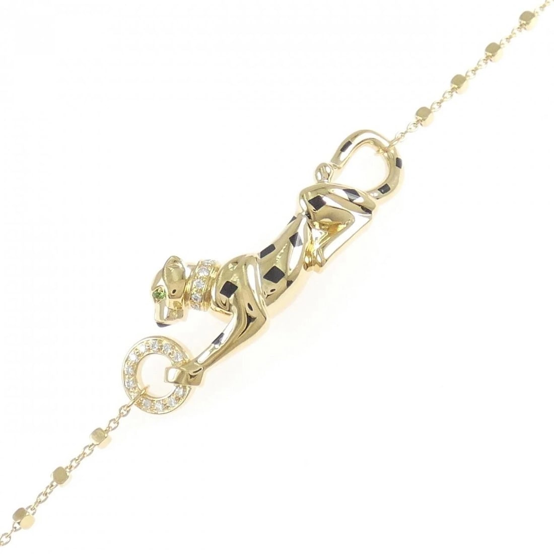 CARTIER PANTHERE BRACELET: Cartier PANTHERE bracelet Brand: CARTIER Type/Style: Cartier Bracelets Material: 750 yellow gold, Main Stone Garnet Color: yellow gold Size: 16?17cm Actual Size Max width approx.: 10.9mm Accessories: