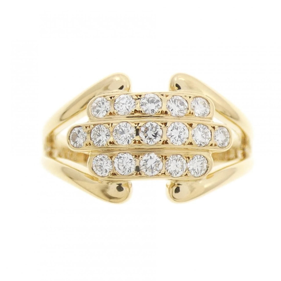 MIKIMOTO DIAMOND RING: Mikimoto Diamond Ring Brand: MIKIMOTO Type/Style: Mikimoto Ring Material: K18 yellow gold, Main Stone Natural Color: Yellow Gold Size: US 6 1/4 Accessories: None Accessories Notice: When purchasing