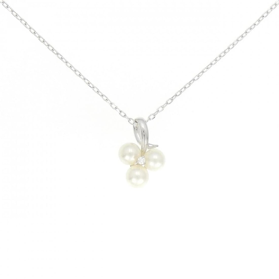 MIKIMOTO AKOYA PEARL NECKLACE: Mikimoto Akoya Pearl Necklace Brand: MIKIMOTO Type/Style: Mikimoto Necklace Material: K18 white gold, Main Stone Akoya Pearl Color: White Gold Size: Length 40cm Actual Size Pendant Length approx. x