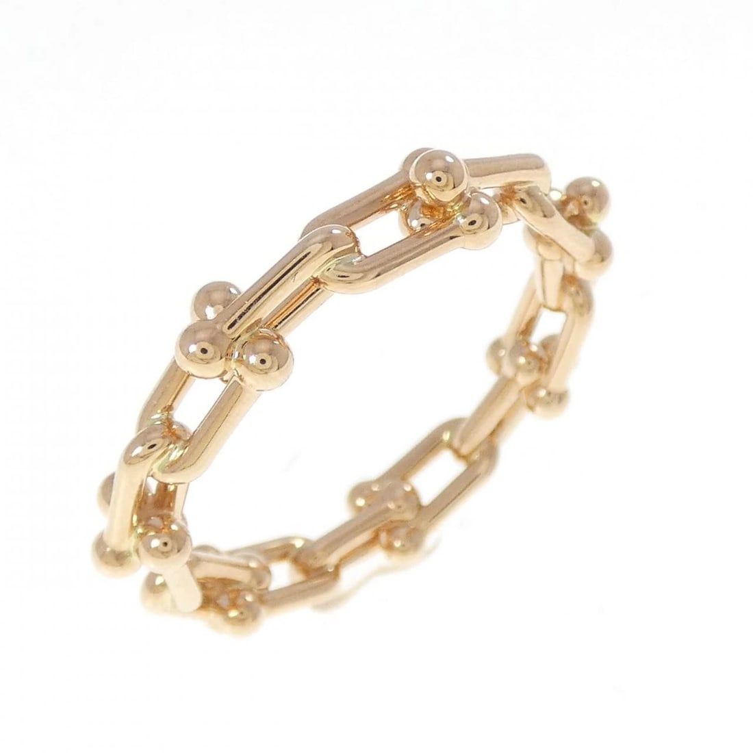 TIFFANY&CO. LINK MICRO RING: TIFFANY&Co. Link Micro Ring Brand: TIFFANY&Co. Type/Style: TIFFANY & Co. Ring Material: 750 Pink Gold, Color: Pink Gold Size: US 9 3/4 Accessories: None Accessories Notice: When purchasing pre-owned
