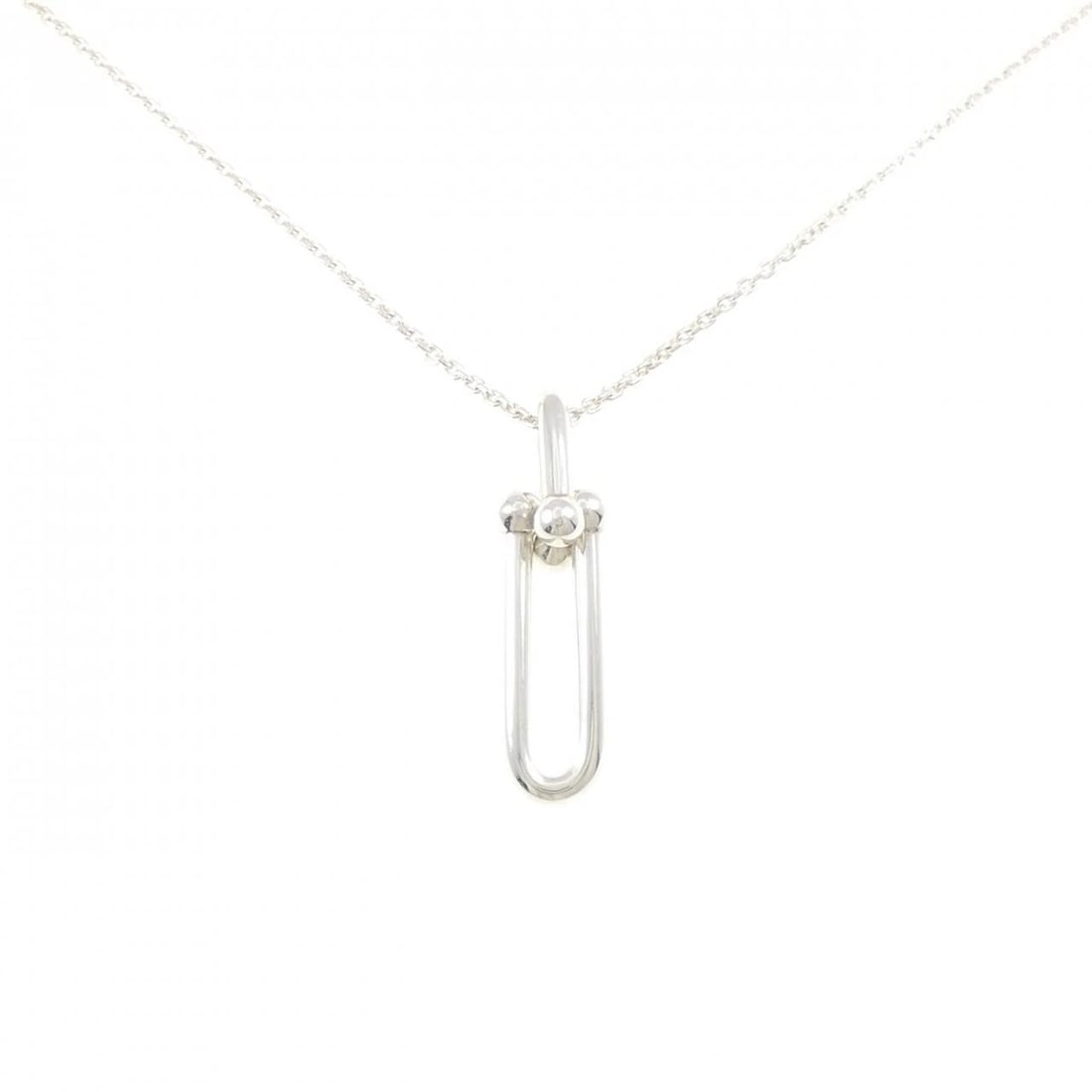 TIFFANY&CO. LINK NECKLACE: TIFFANY&Co. Link Necklace Brand: TIFFANY&Co. Type/Style: TIFFANY&Co. Necklace Material: 925Silver, Color: Silver Size: Length 46cm Actual Size Pendant Length approx. x width approx.: 34.2mmx9.3mm