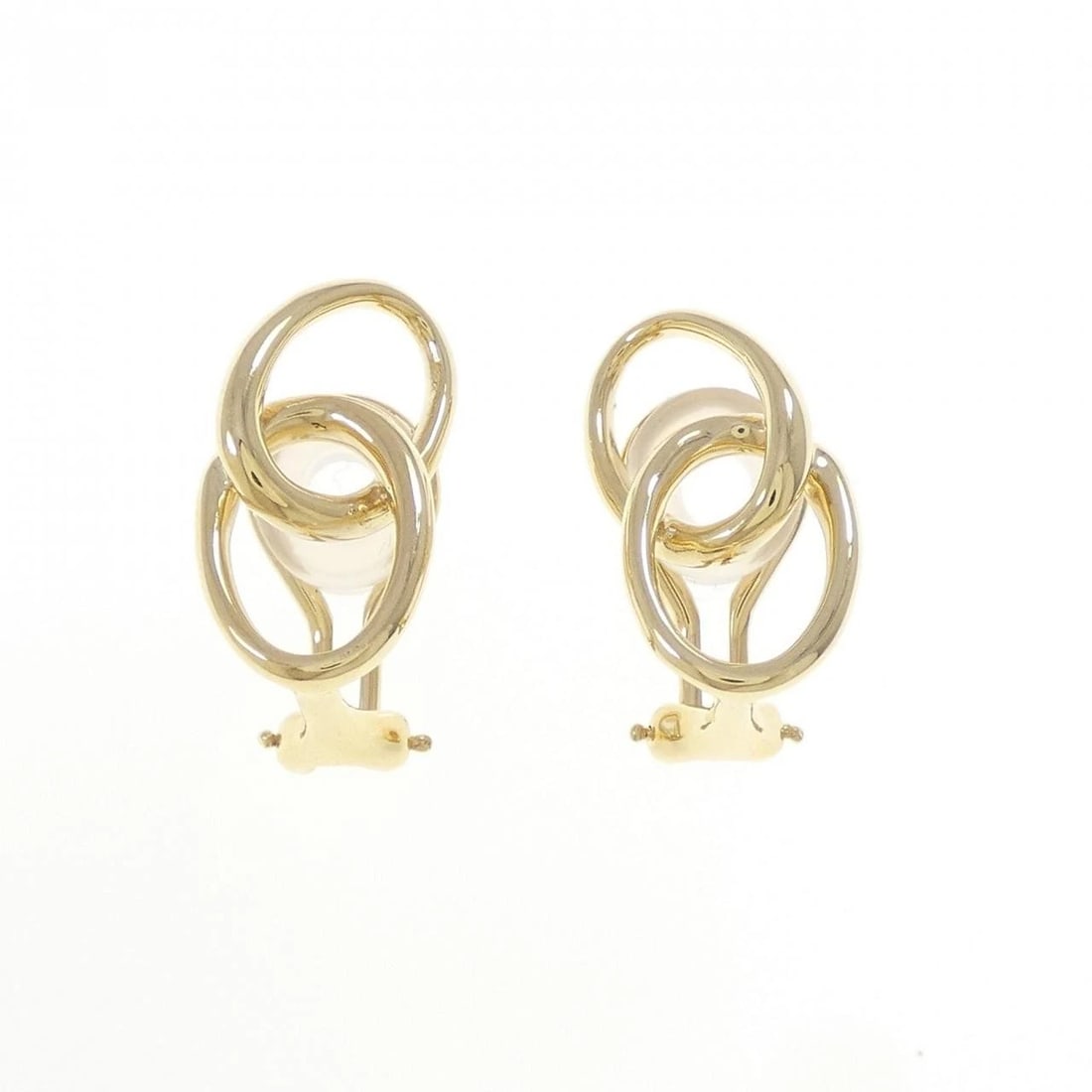 TIFFANY&CO. 750WG EARRING: TIFFANY&Co. 750WG Earring Brand: TIFFANY&Co. Type/Style: TIFFANY&Co. Pierce/Earring Material: 750 yellow gold, Color: Yellow Gold Size: Actual Size Approx. height x width: 19.9mm x 10.0mm