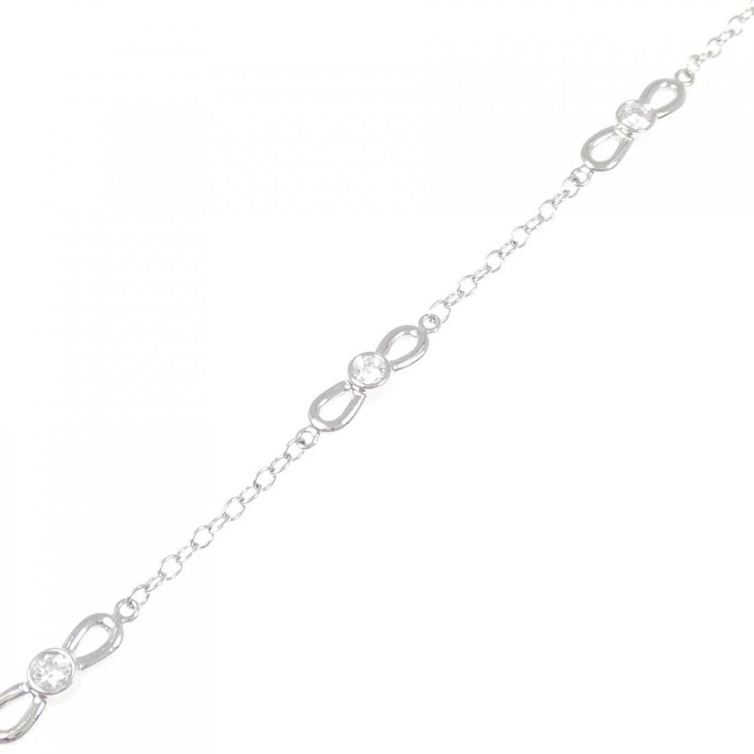 TIFFANY&CO. BOWLING BRACELET: TIFFANY&Co. Bowling Bracelet Brand: TIFFANY&Co. Type/Style: TIFFANY & Co. Bracelet Material: 750 white gold, Main Stone Natural Color: White gold Size: 18.5cm Actual Size Max width approx: 3.2mm
