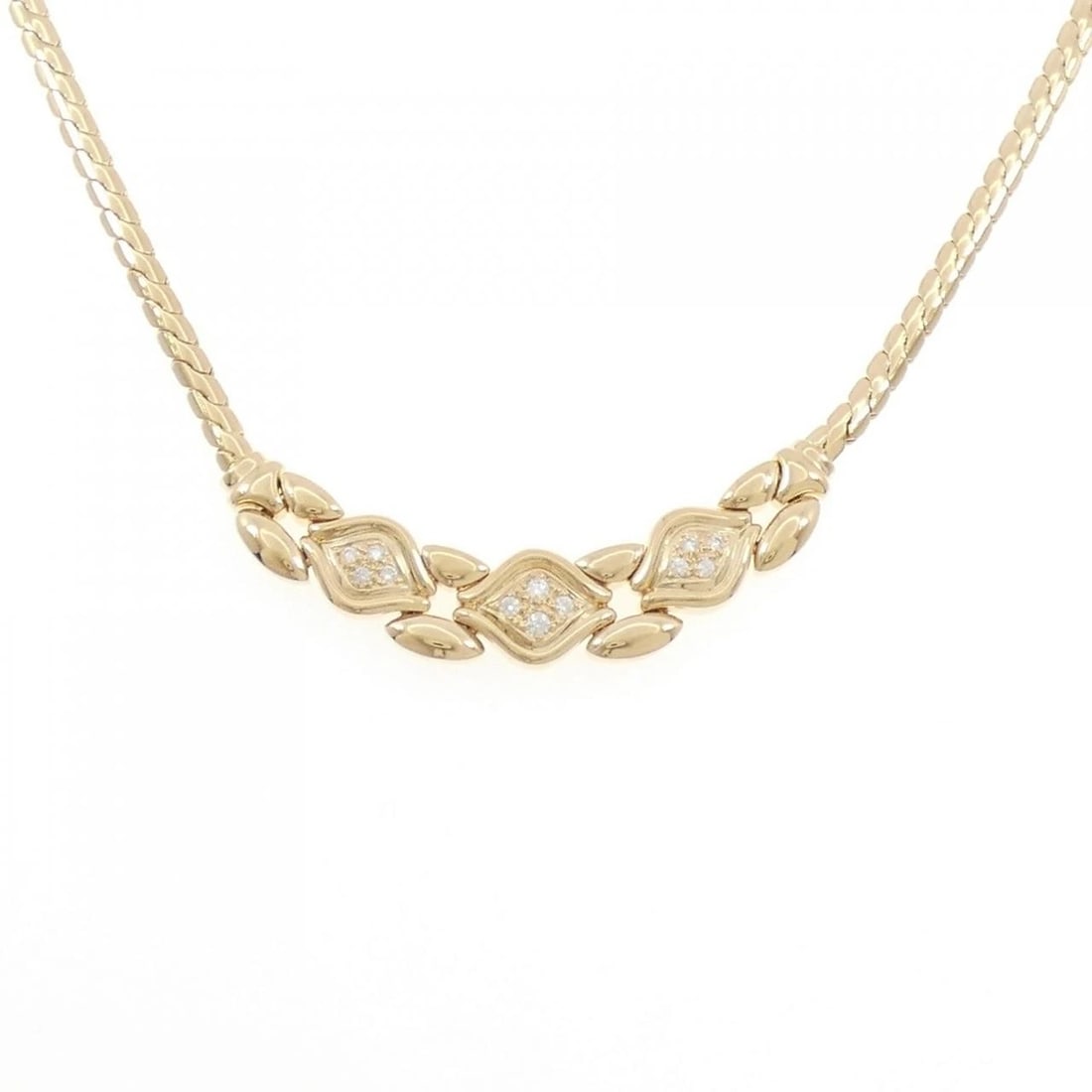 TASAKI DIAMOND NECKLACE: Tasaki Diamond Necklace Brand: TASAKI Type/Style: Tasaki Necklace Material: K18 yellow gold, Main Stone Natural Color: Yellow Gold Size: Length 40cm Actual Size Max width approx.: 9.3mm Chain maximum