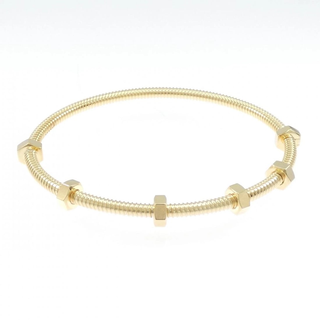 CARTIER ECRU BANGLE: Cartier Ecru Bangle Brand: CARTIER Type/Style: Cartier Bracelets Material: 750yellow gold, Color: yellow gold Size: 18.5cm (19)Actual Size Max width approx: 6.5mm Accessories: None Accessories
