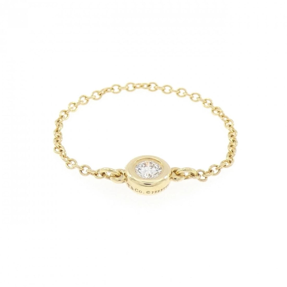 TIFFANY & CO. BY THE YARD RING: TIFFANY & Co. By the Yard Ring Brand: TIFFANY&Co. Type/Style: TIFFANY & Co. Ring Material: 750yellow gold, Main Stone natural Color: yellow gold Size: US 6 1/4 Accessories: None Accessories Notice:
