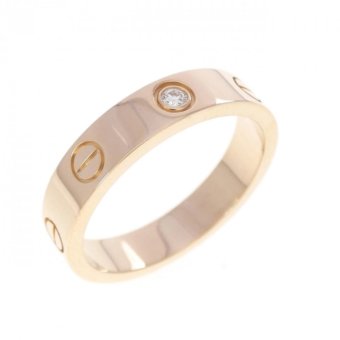 CARTIER MINI LOVE RING: Cartier Mini Love Ring Brand: CARTIER Type/Style: Cartier Ring Material: 750 Pink Gold, Main Stone Natural Color: Pink gold Size: US 6 1/4 Accessories: None Accessories Notice: When purchasing