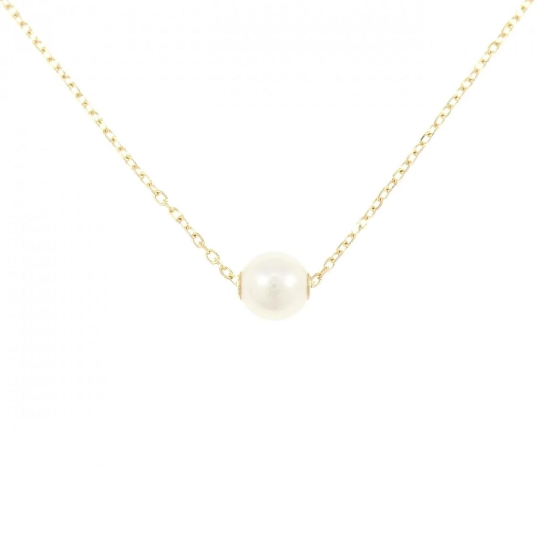 MIKIMOTO AKOYA PEARL RING: Mikimoto Akoya Pearl Ring Brand: MIKIMOTO Type/Style: Mikimoto Necklace Material: K18 yellow gold, Main Stone Akoya Pearl Color: Yellow Gold Size: Length 43cm Actual Size Pendant Length approx. x