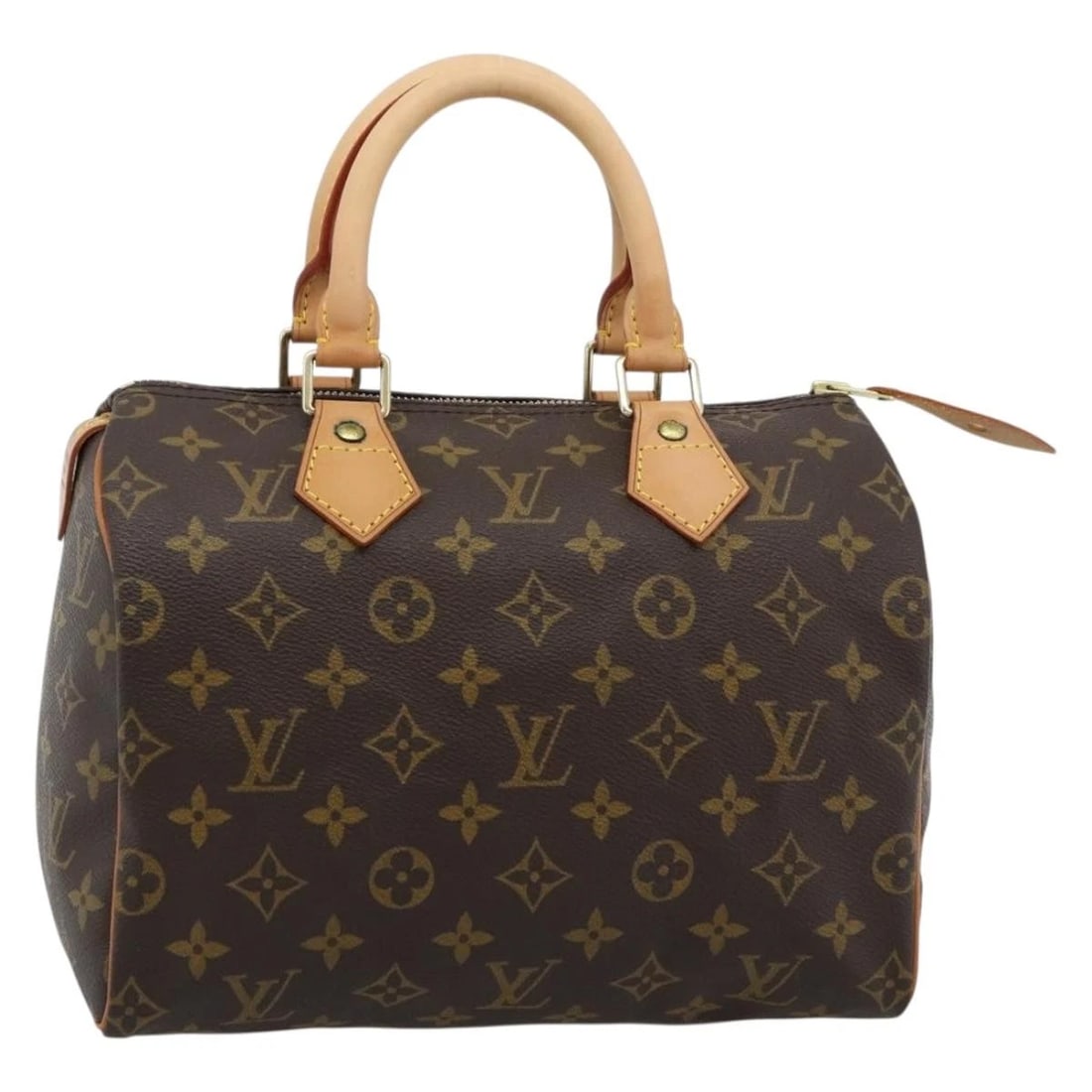 LOUIS VUITTON MONOGRAM SPEEDY 25 HAND BAG: LOUIS VUITTON Monogram Speedy 25 Hand Bag Brand: LOUIS VUITTON Type/Style: Hand Bag Material: Monogram Canvas Color: Monogram Size: Size(Inch) W9.8 x H7.5 x D5.9inch(Approx) Accessories: None