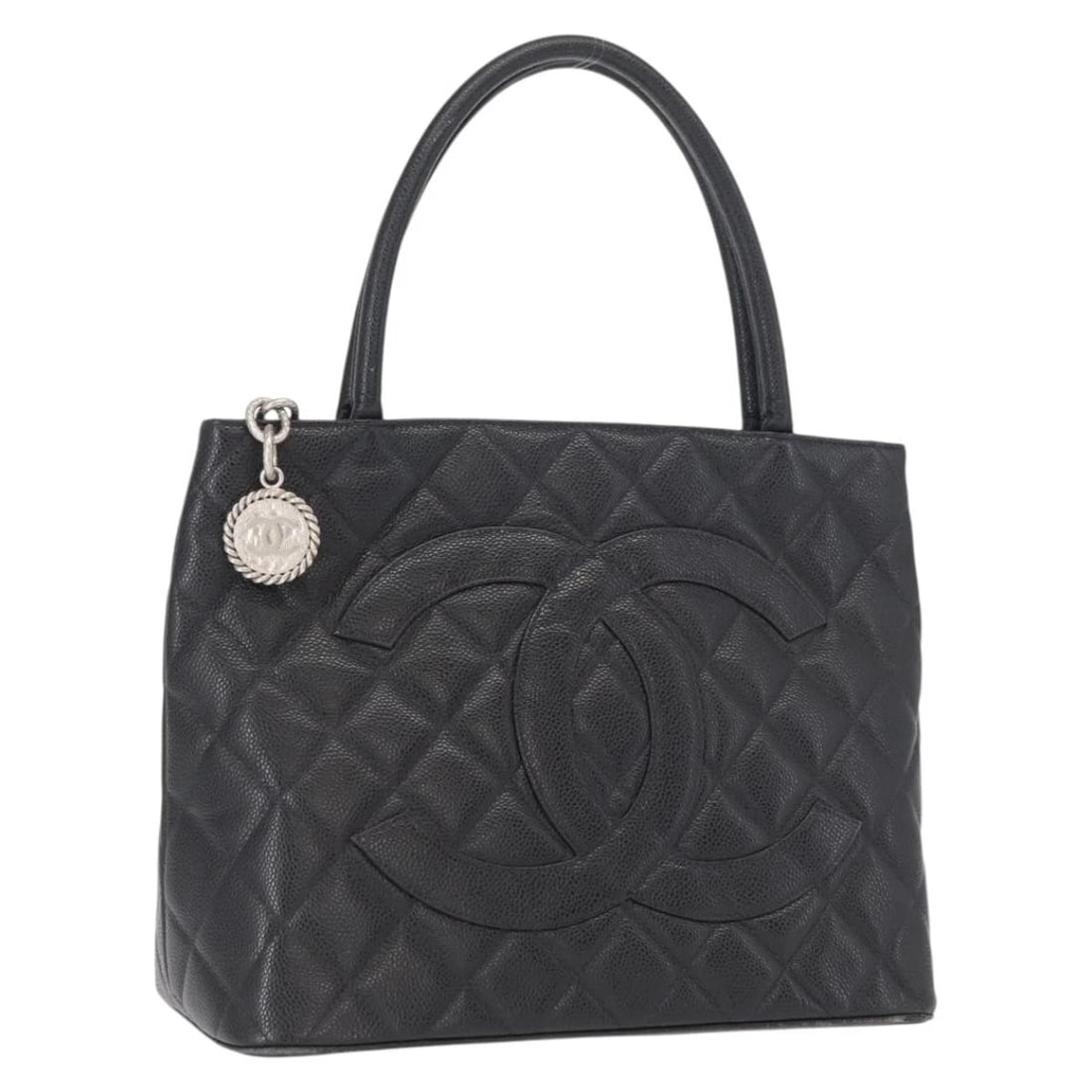 CHANEL MATELASSE REPRINT TOTE BAG GRAINED CALF SKIN BLACK: CHANEL Matelasse Reprint Tote Bag Grained Calf Skin Black Brand: CHANEL Type/Style: Tote Bag Material: Caviar Skin Color: Black Size: Size(Inch) W11.8 x H9.4 x D5.5inch(Approx) Handle Drop:6.3inch(App