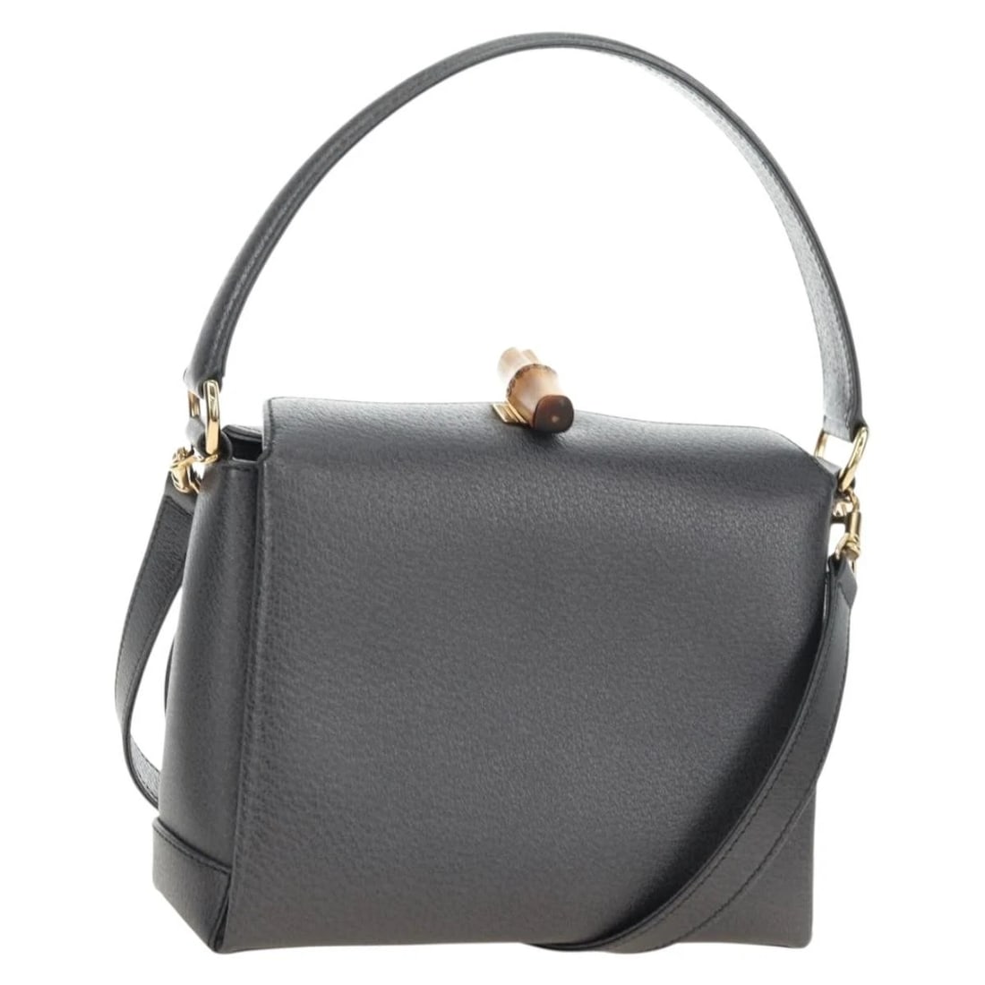 GUI BAMBOO HAND BAG LEATHER 2WAY GRAY GOLD: GUI Bamboo Hand Bag Leather 2way Gray Gold Brand: GUCCI Type/Style: Hand Bag Material: Leather Color: Gray/Gold Size: Size(Inch) W9.1 x H6.3 x D3.1inch(Approx) Handle Drop:5.9inch(Approx) Accessor