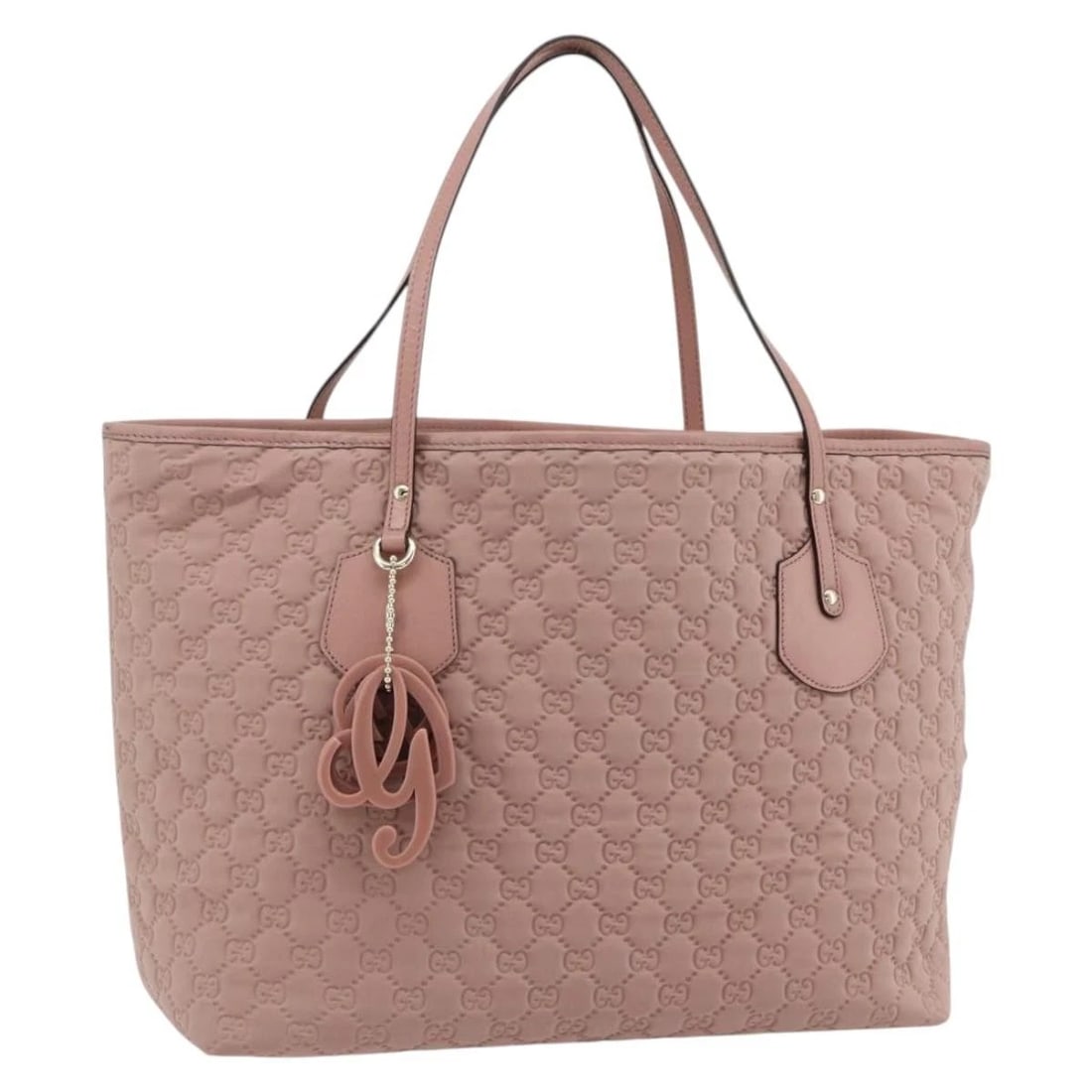 GUI GG CANVAS TOTE BAG PINK GOLD: GUI GG Canvas Tote Bag Pink Gold Brand: GUCCI Type/Style: Tote Bag Material: GG Canvas Color: Pink/Gold Size: Size(Inch) W12.6 x H10.2 x D5.5inch(Approx) Handle Drop:7.5inch(Approx) Accessories: N