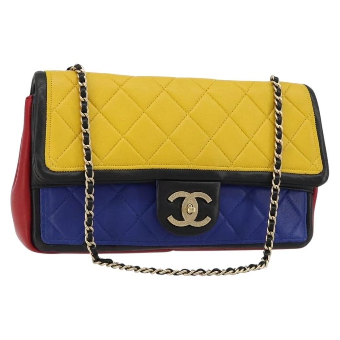 CHANEL MINI MATELASSE 26 CHAIN BAG LAMB SKIN MULTICOLOR GOLD: CHANEL Mini Matelasse 26 Chain Bag Lamb Skin Multicolor Gold Brand: CHANEL Type/Style: Shoulder Bag Material: Lamb Skin Color: Multicolor/Gold Size: Size(Inch) W10.2 x H5.9 x D2.0inch(Approx) Acce