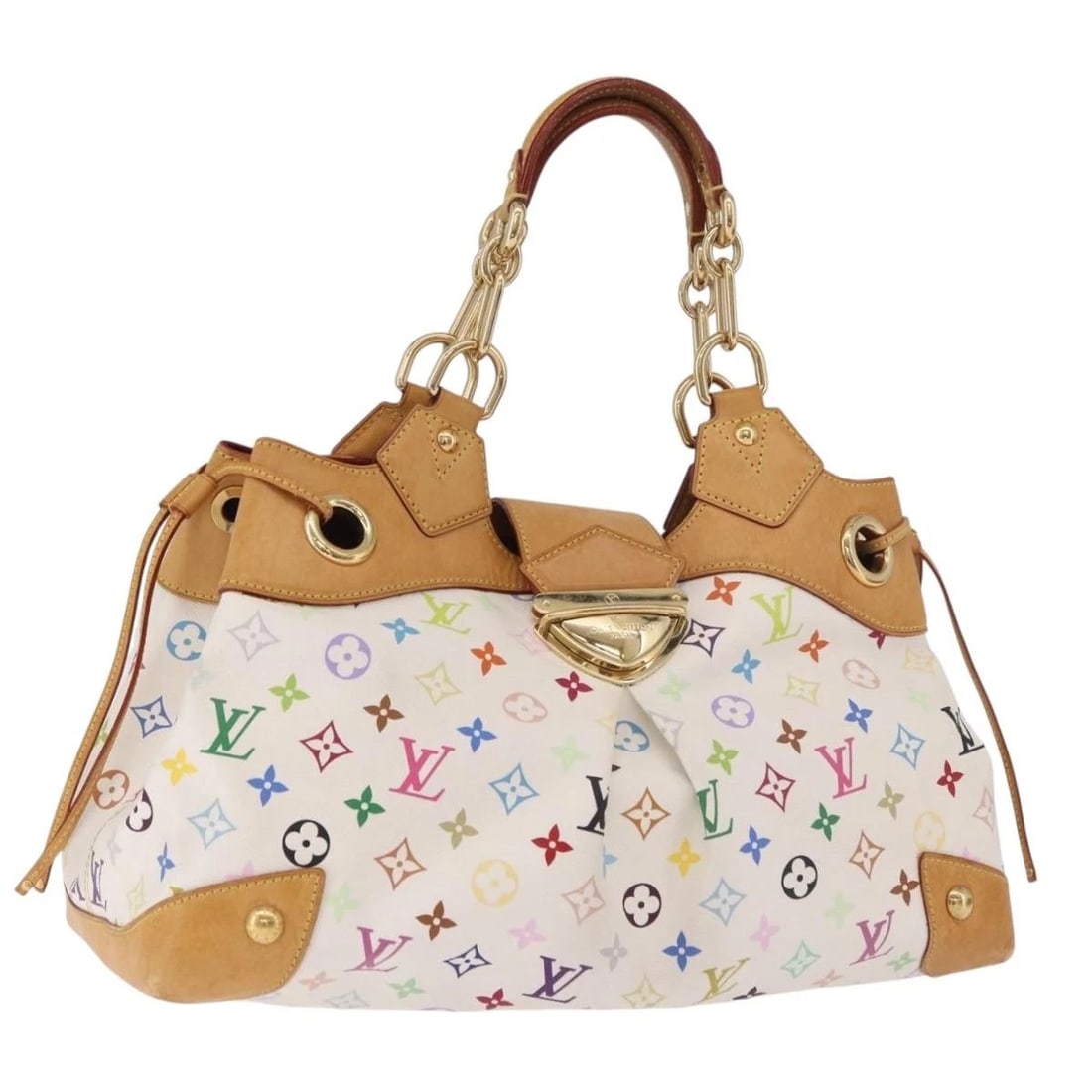 LOUIS VUITTON MONOGRAM MULTICOLOR URSULA TOTE BAG WHITE: LOUIS VUITTON Monogram Multicolor Ursula Tote Bag White Brand: LOUIS VUITTON Type/Style: Tote Bag Material: Monogram Multicolor Canvas Color: White Size: Size(Inch) W16.5 x H10.6 x D4.7inch(Approx)