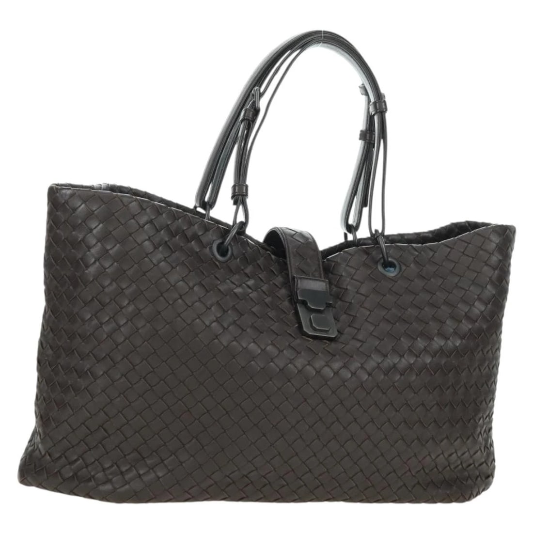BOTTEGA VENETA INTREIATO READY LOCK TOTE BAG LEATHER BROWN: BOTTEGA VENETA INTREIATO Ready Lock Tote Bag Leather Brown Brand: BOTTEGAVENETA Type/Style: Tote Bag Material: Leather Color: Dark Brown Size: Size(Inch) W16.5 x H9.8 x D5.9inch(Approx) Handle Drop:6.
