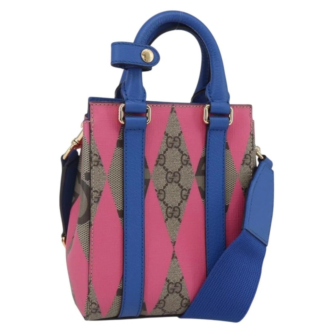 GUI GG SUPREME HAND BAG PVC 2WAY BEIGE BLUE: GUI GG Supreme Hand Bag PVC 2way Beige Blue Brand: GUCCI Type/Style: Hand Bag Material: PVC Leather,GG Canvas Color: Beige,Blue Size: Size(Inch)W6.3 x H7.9 x D3.1inch(Approx) Handle Drop:3.9inch(Appro