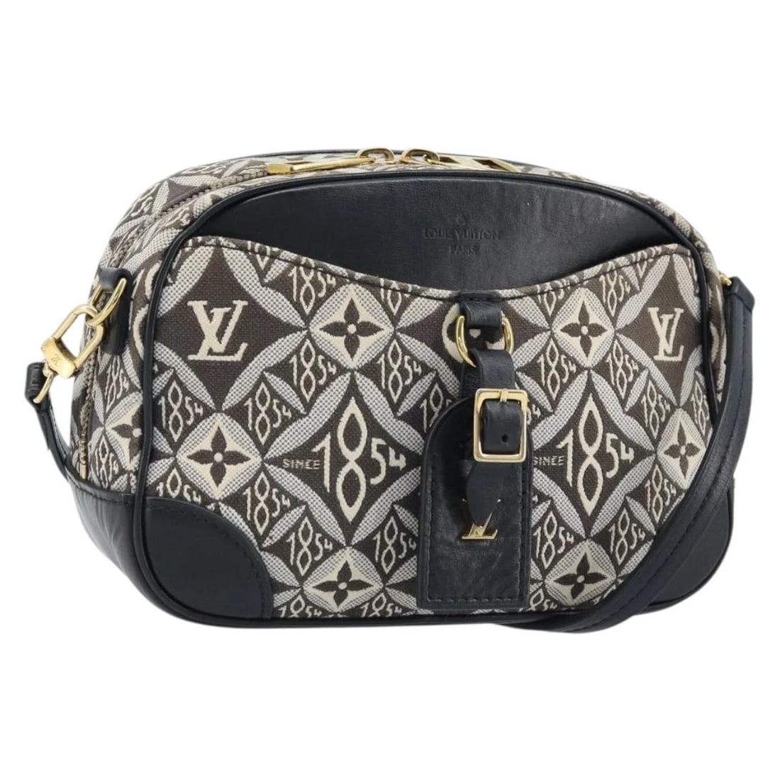 LOUIS VUITTON MONOGRAM JAGUAR DEAUVILLE MINI BAG BLACK: LOUIS VUITTON Monogram Jaguar Deauville MINI Bag Black Brand: LOUIS VUITTON Type/Style: Shoulder Bag Material: Monogram Denim Canvas Color: Black Size: Size(Inch)W7.9 x H5.5 x D3.1inch(Approx) Acc