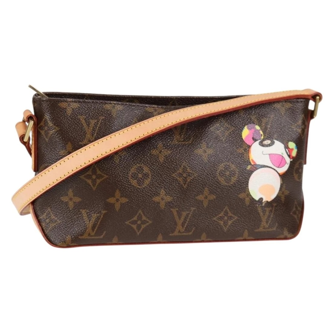 LOUIS VUITTON MONOGRAM PANDA TROTTEUR SHOULDER BAG: LOUIS VUITTON Monogram Panda Trotteur Shoulder Bag Brand: LOUIS VUITTON Type/Style: Shoulder Bag Material: Monogram Canvas Color: Monogram Size: Size(Inch)W9.1 x H4.9 x D2.6inch(Approx) Accessorie