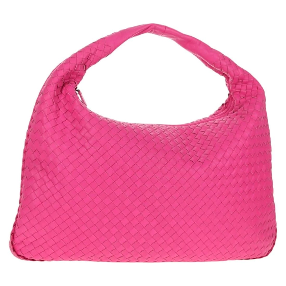 BOTTEGA VENETA INTREIATO HOBO SHOULDER BAG LEATHER PINK SILVER: BOTTEGA VENETA INTREIATO Hobo Shoulder Bag Leather Pink Silver Brand: BOTTEGAVENETA Type/Style: Shoulder Bag Material: Leather Color: Pink,Silver Size: Size(Inch)W18.5 x H11.8 x D0.8inch(Approx) A