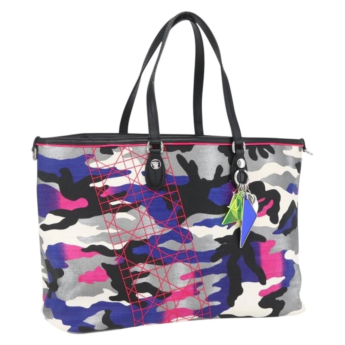 CHRISTIAN DIOR TROTTER CANVAS ANSELMURAIL BAG CANVAS MULTICOLOR: Christian Dior Trotter Canvas Anselmurail Bag Canvas Multicolor Brand: Christian Dior Type/Style: Other Material: Canvas Color: Multicolor,Silver Size: Size(Inch)W15.7 x H10.6 x D5.9inch(Approx) Handl