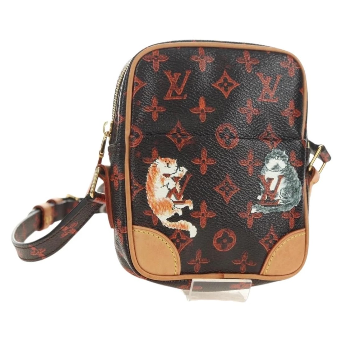 LOUIS VUITTON CATGRAM PANAM SHOULDER BAG: LOUIS VUITTON Catgram Panam Shoulder Bag Brand: LOUIS VUITTON Type/Style: Shoulder Bag Material: Monogram Canvas Color: Monogram Size: Size(Inch)W4.3 x H5.5 x D1.4inch(Approx) Accessories: None