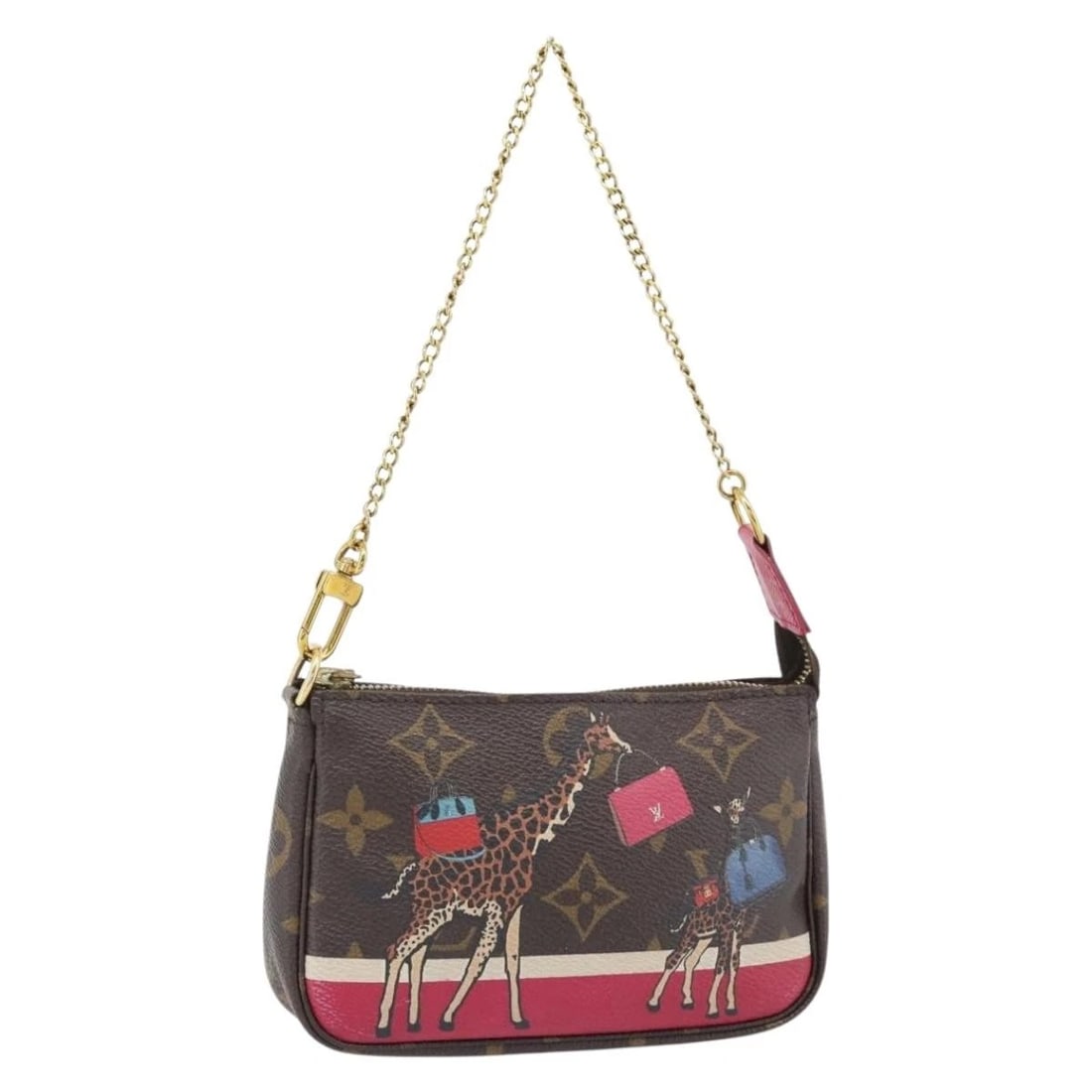 LOUIS VUITTON MONOGRAM GIRAFFE MINI POCHETTE POUCH: LOUIS VUITTON Monogram Giraffe Mini Pochette Pouch Brand: LOUIS VUITTON Type/Style: Accessory Pouch Material: Monogram Canvas Color: Monogram Size: Size(Inch)W5.9 x H3.7 x D1.0inch(Approx) Accesso