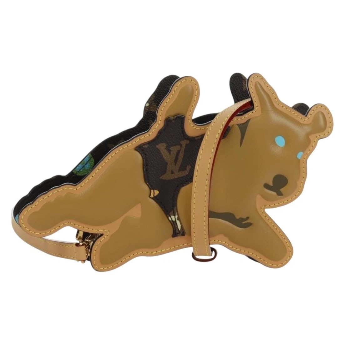 LOUIS VUITTON MONOGRAM CRAGGY DOG ON STRAP SHOULDER BAG: LOUIS VUITTON Monogram Craggy Dog On Strap Shoulder Bag Brand: LOUIS VUITTON Type/Style: Shoulder Bag Material: Monogram Canvas Color: Monogram Size: Size(Inch)W9.1 x H5.5 x D1.2inch(Approx) Acces