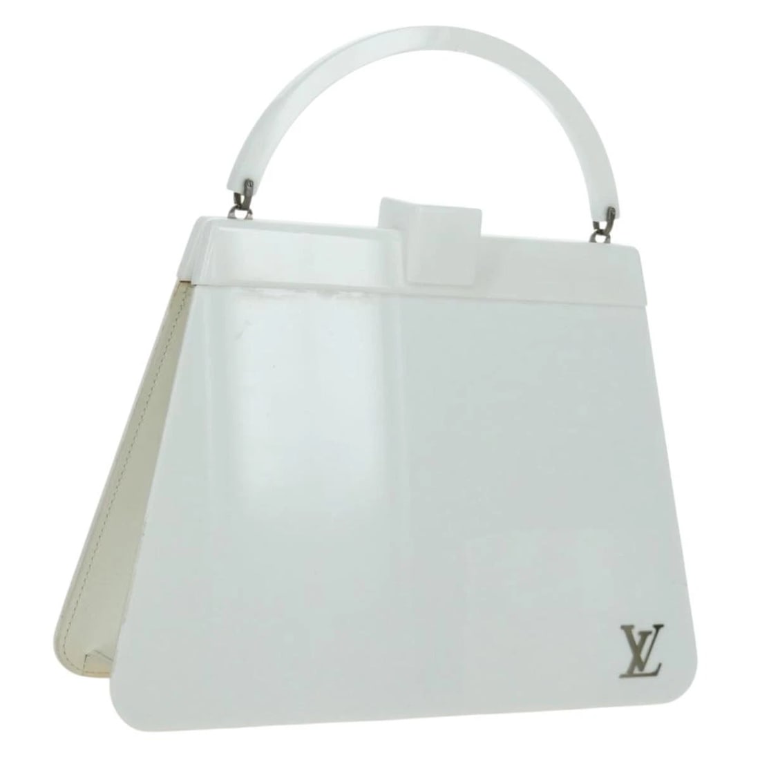 LOUIS VUITTON HAND BAG PLASTIC WHITE: LOUIS VUITTON Hand Bag plastic White Brand: LOUIS VUITTON Type/Style: Hand Bag Material: Plastic Color: White Size: Size(Inch)W10.2 x H7.5 x D2.8inch(Approx) Handle Drop:3.1inch(Approx) Accessorie