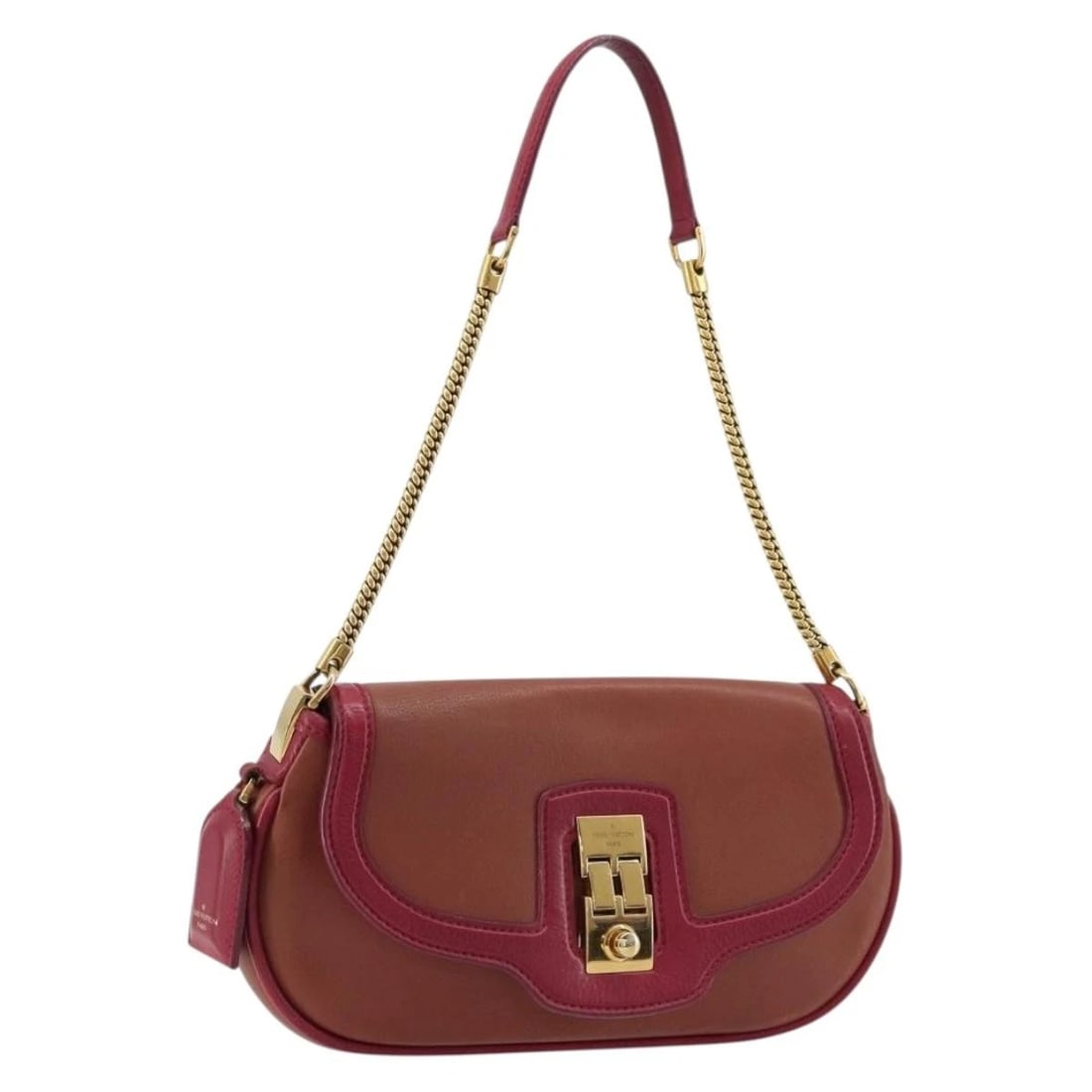 LOUIS VUITTON TRAPEZI ART DECO BAGUETTE BAG LEATHER PINK: LOUIS VUITTON Trapezi Art Deco Baguette Bag Leather Pink Brand: LOUIS VUITTON Type/Style: Shoulder Bag Material: Leather Color: Pink Size: Size(Inch)W11.4 x H6.7 x D1.2inch(Approx) Accessories: No